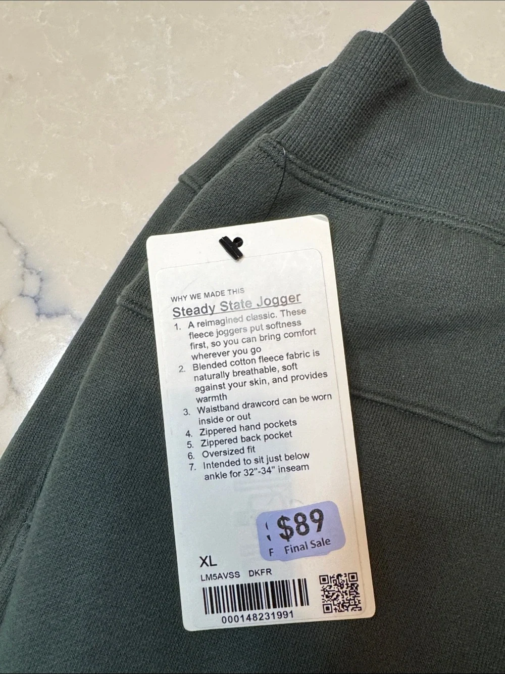 Lululemon steady state jogger XL